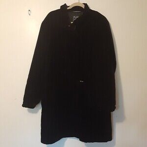 Faconnable Full Zip Velour Rayon Jacket Mens L Purple Almost Black Field Coat